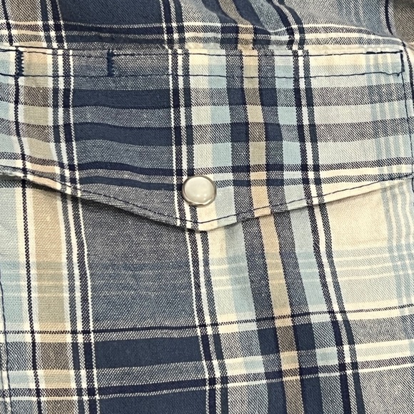 Vintage Wrangler Cowboy Rockabilly Rancher Western Pearl Snap - Picture 3 of 4